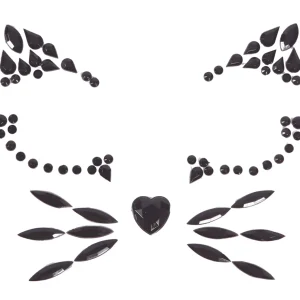 Face jewels Zwarte Kat