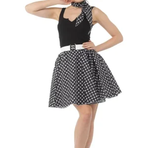 Jaren 50 Polka dot rok met sjaal
