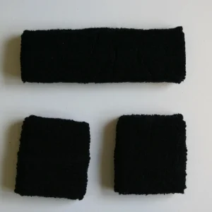 Zweetbandjes set van 3 zwart