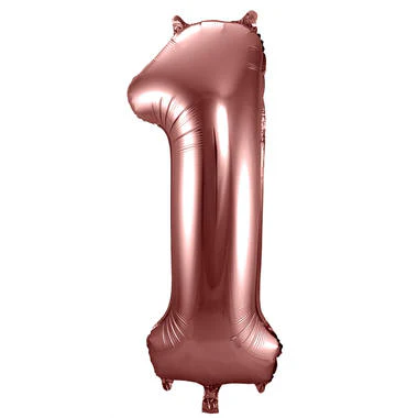 Cijfer ballon metallic brons 86cm