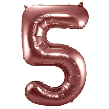 Cijfer ballon metallic brons 86cm - Afbeelding 6