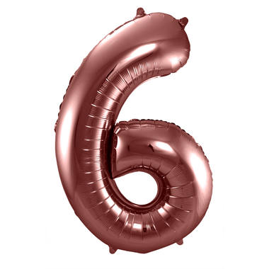 Cijfer ballon metallic brons 86cm - Afbeelding 7