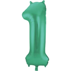 Cijfer ballon mat groen 86cm