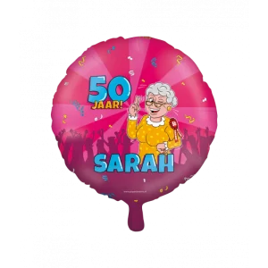 Folieballon Sarah Cartoon