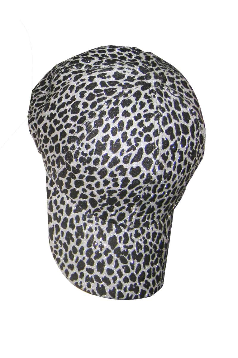 Baseballcap panter glitter zilver - Afbeelding 2