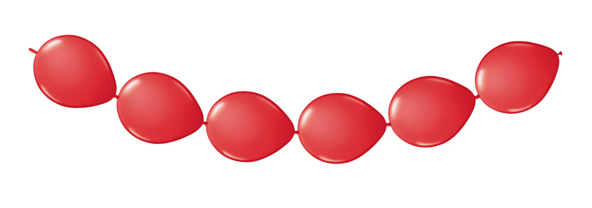 Fltx Knoopballonnen Rood 3mtr /8 - Afbeelding 2