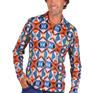 70s Blouse heer Contrast
