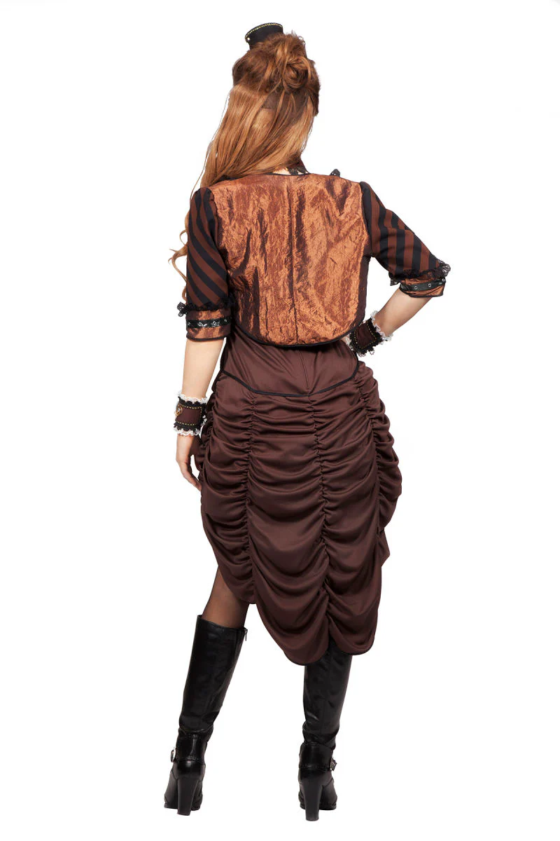 Steampunk jurk luxe - Afbeelding 4